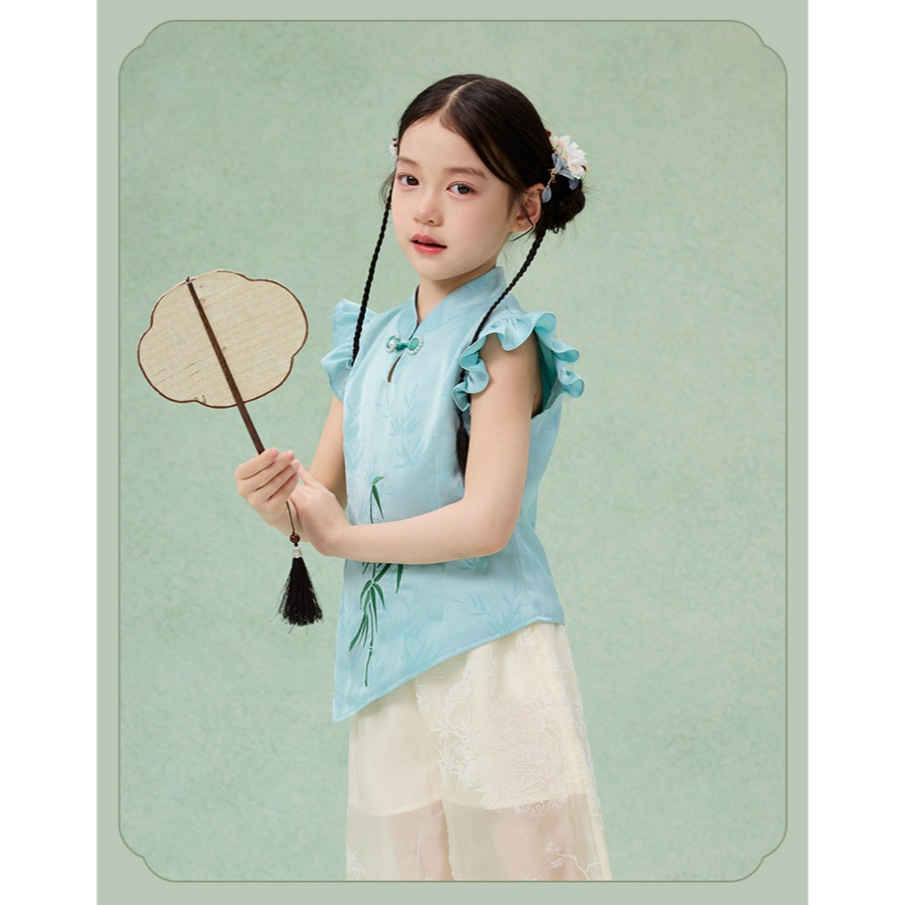 新中式套裝襯衫闊腿S505211-細節圖9