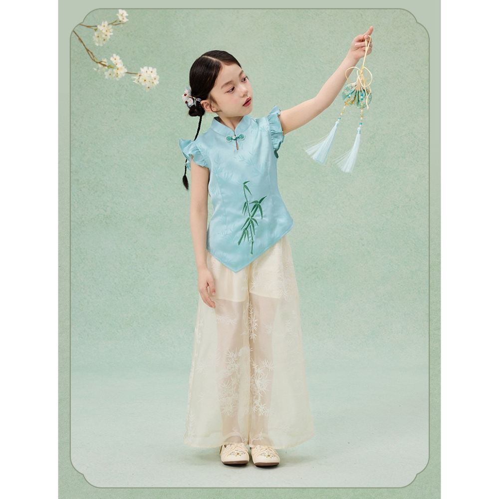 新中式套裝襯衫闊腿S505211-細節圖10