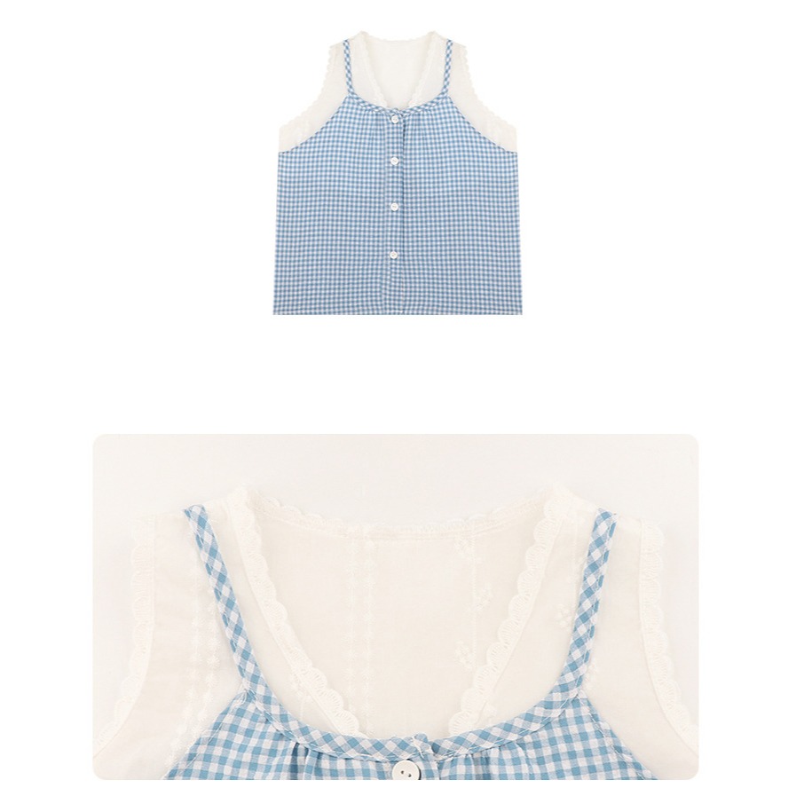 親子-假兩件格子娃娃衫S505227-細節圖5