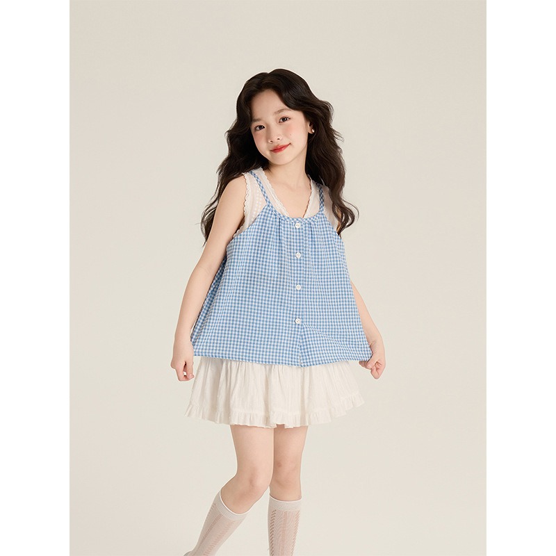 親子-假兩件格子娃娃衫S505227-細節圖8