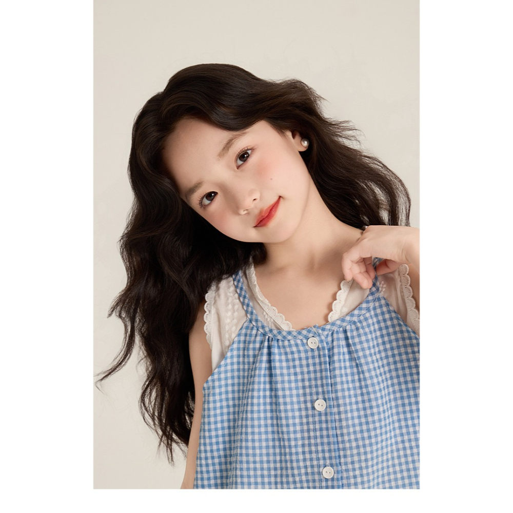 親子-假兩件格子娃娃衫S505227-細節圖11