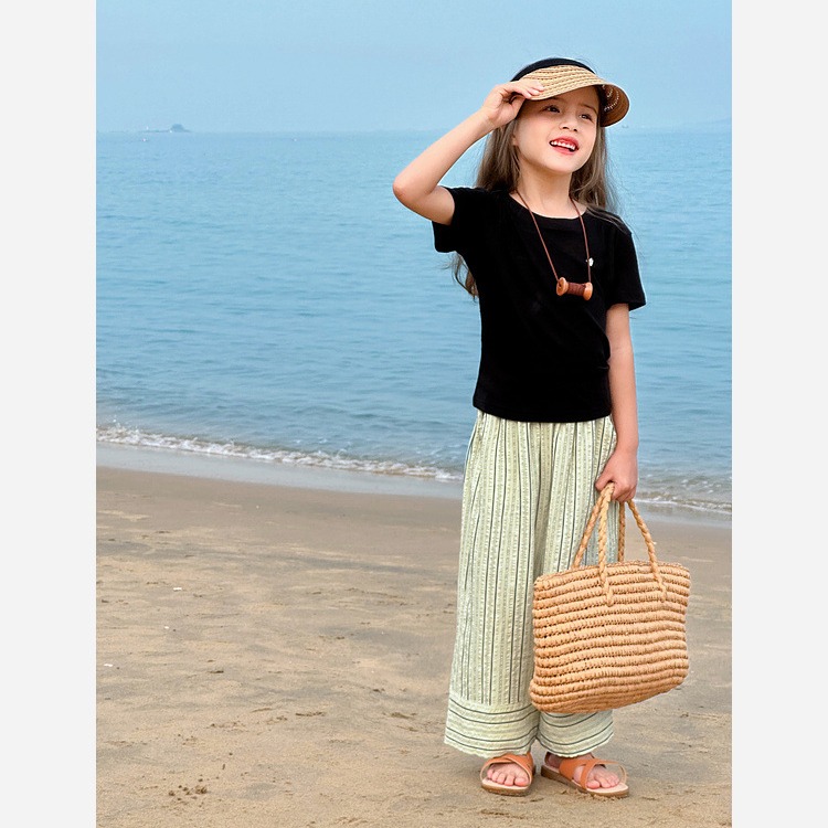 親子-波西米亞條紋直筒褲S505306-細節圖8