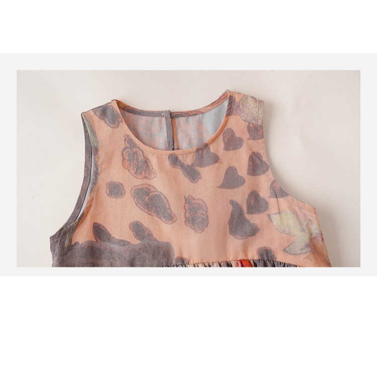 不規則荷葉邊連衣裙S505314-細節圖2