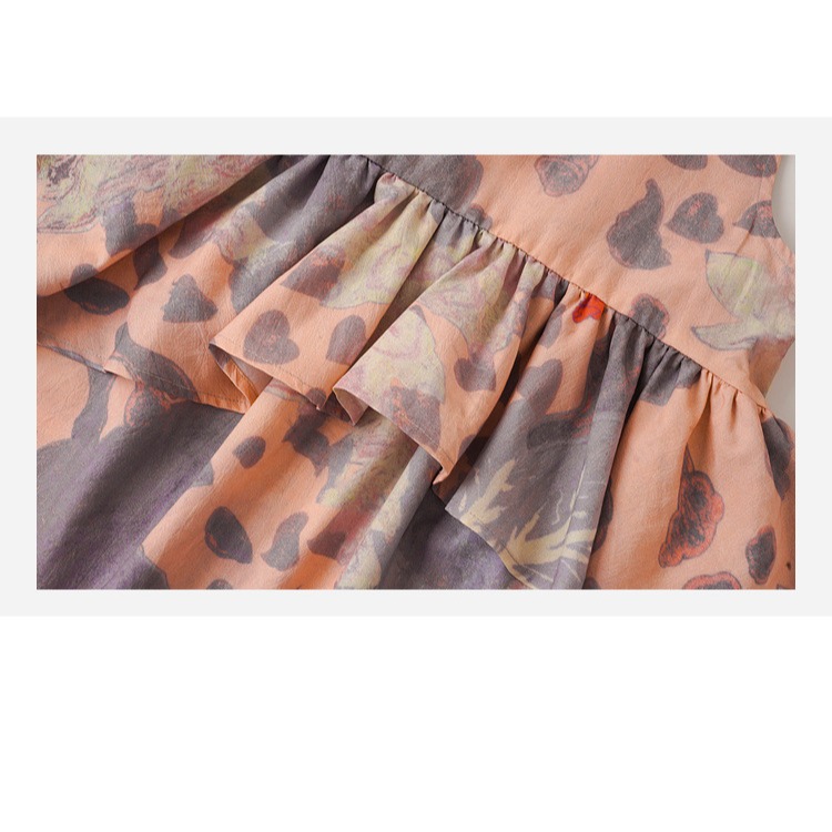 不規則荷葉邊連衣裙S505314-細節圖4