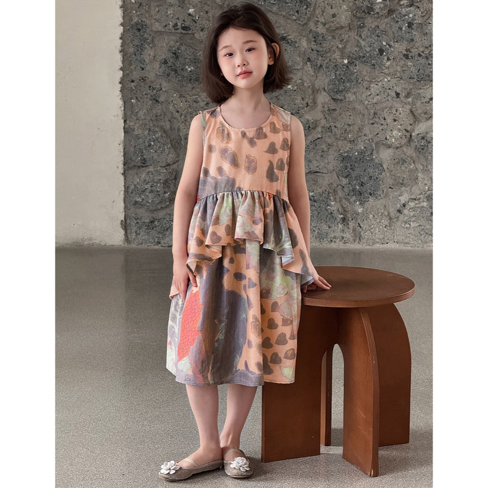 不規則荷葉邊連衣裙S505314-細節圖11