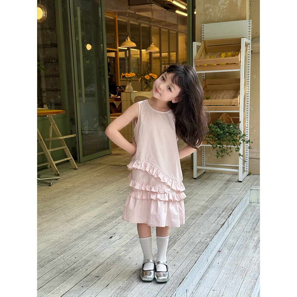 不規則拼接花邊背心裙S505316-細節圖6