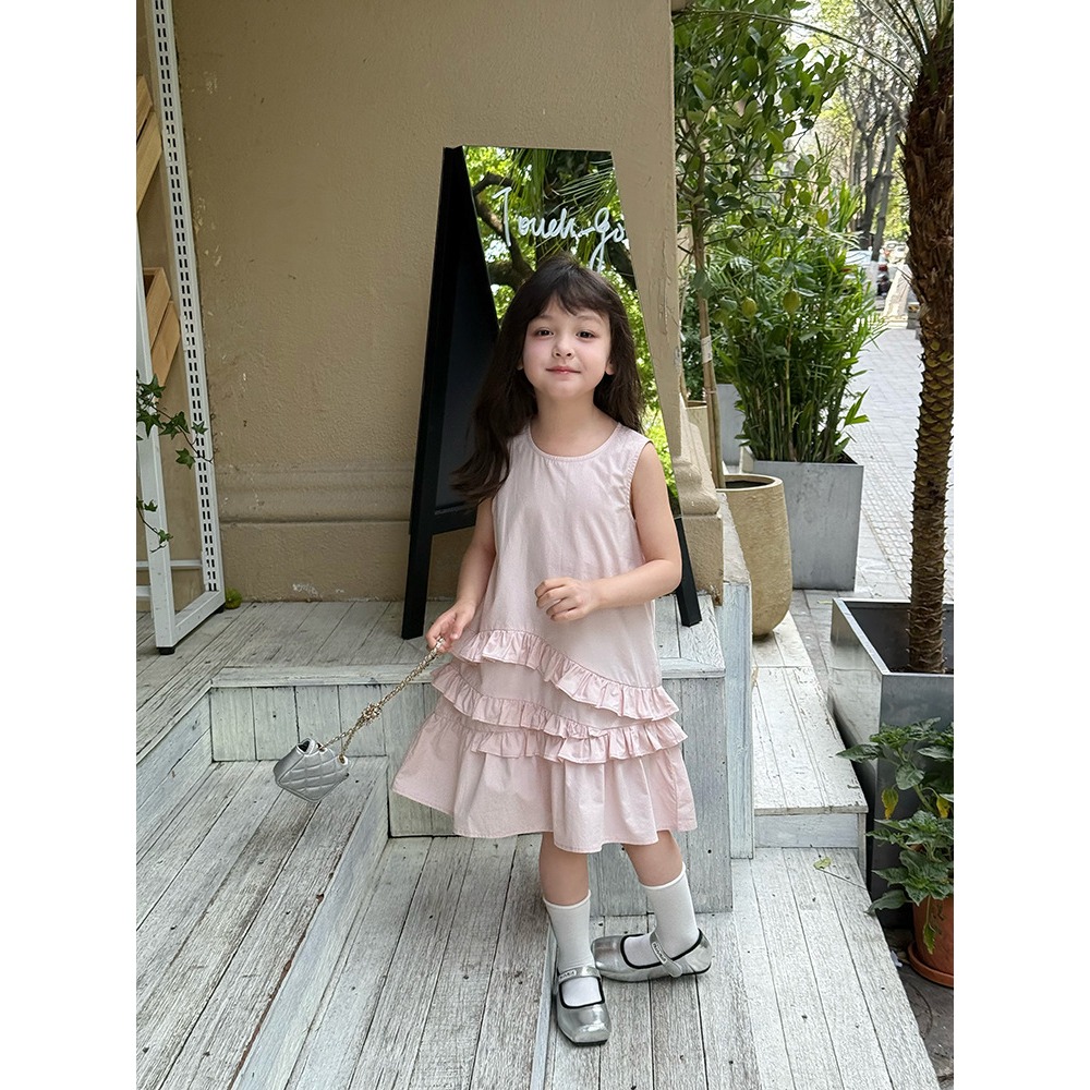 不規則拼接花邊背心裙S505316-細節圖7