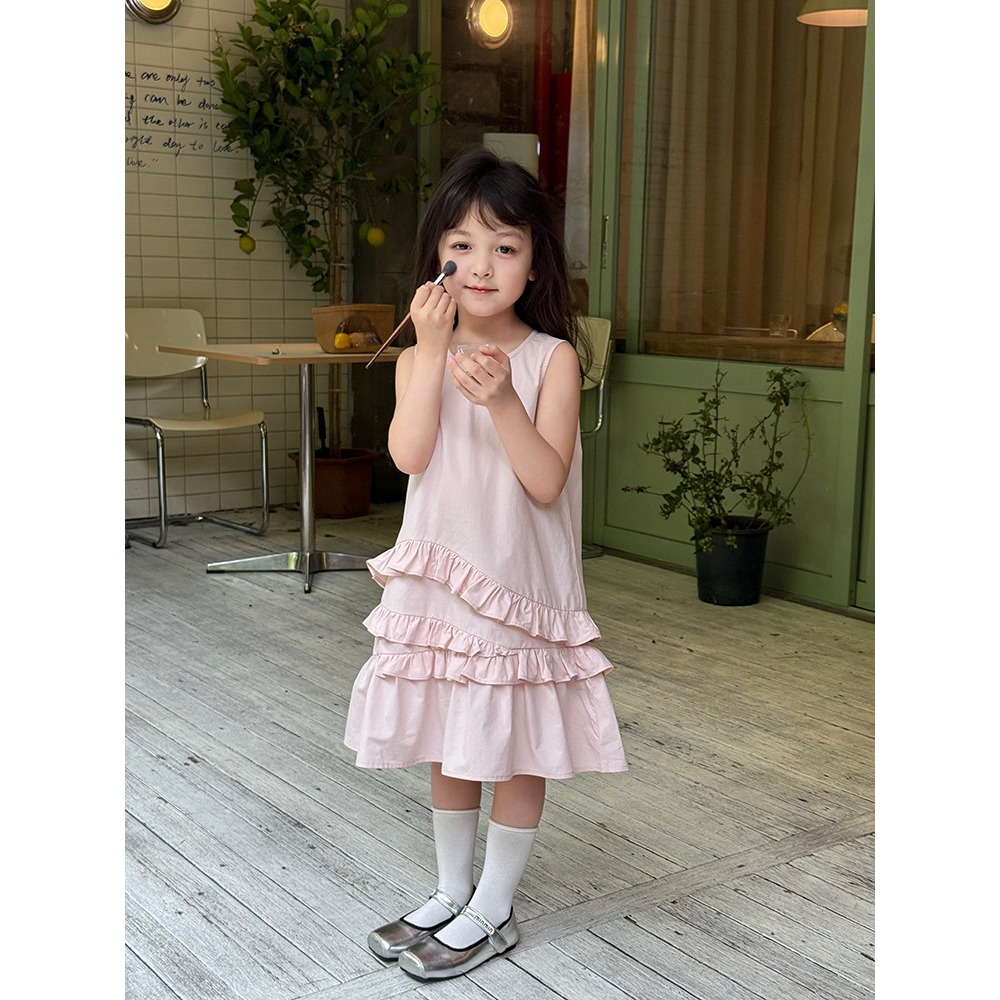 不規則拼接花邊背心裙S505316-細節圖8