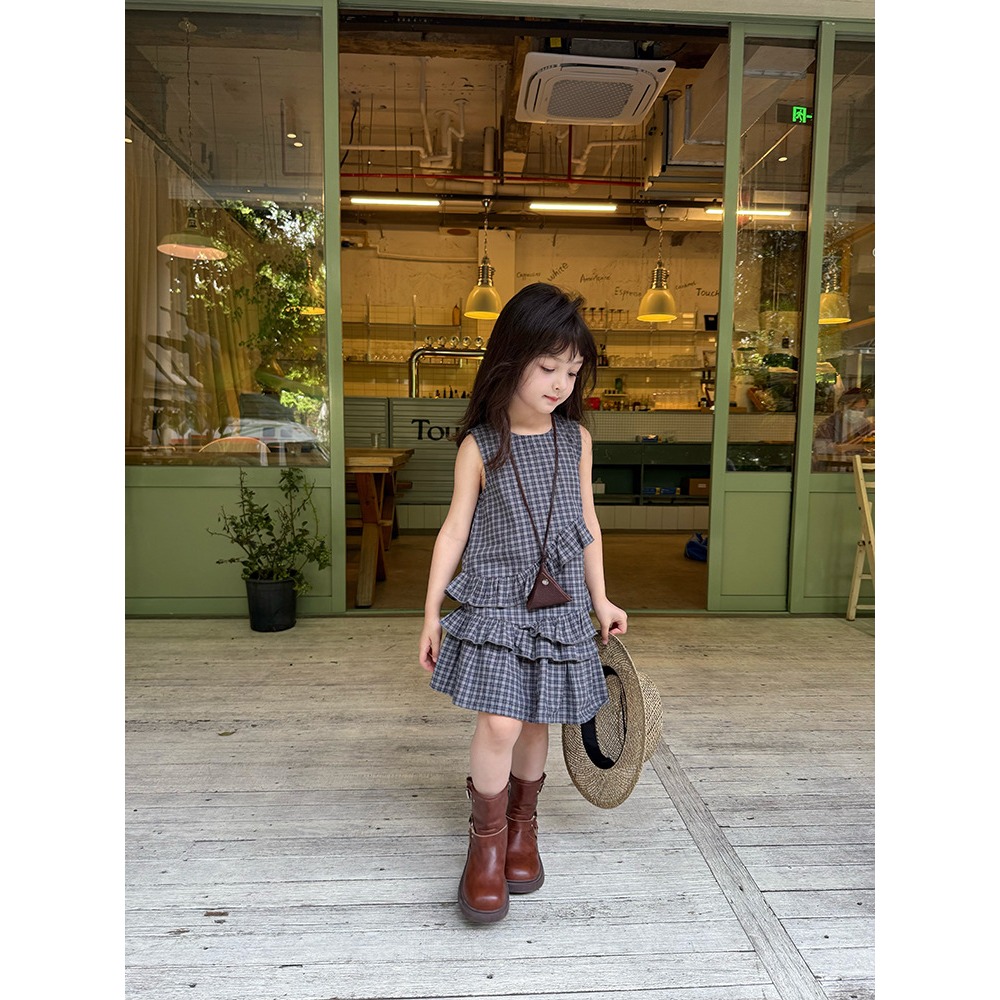 不規則拼接花邊背心裙S505316-細節圖10