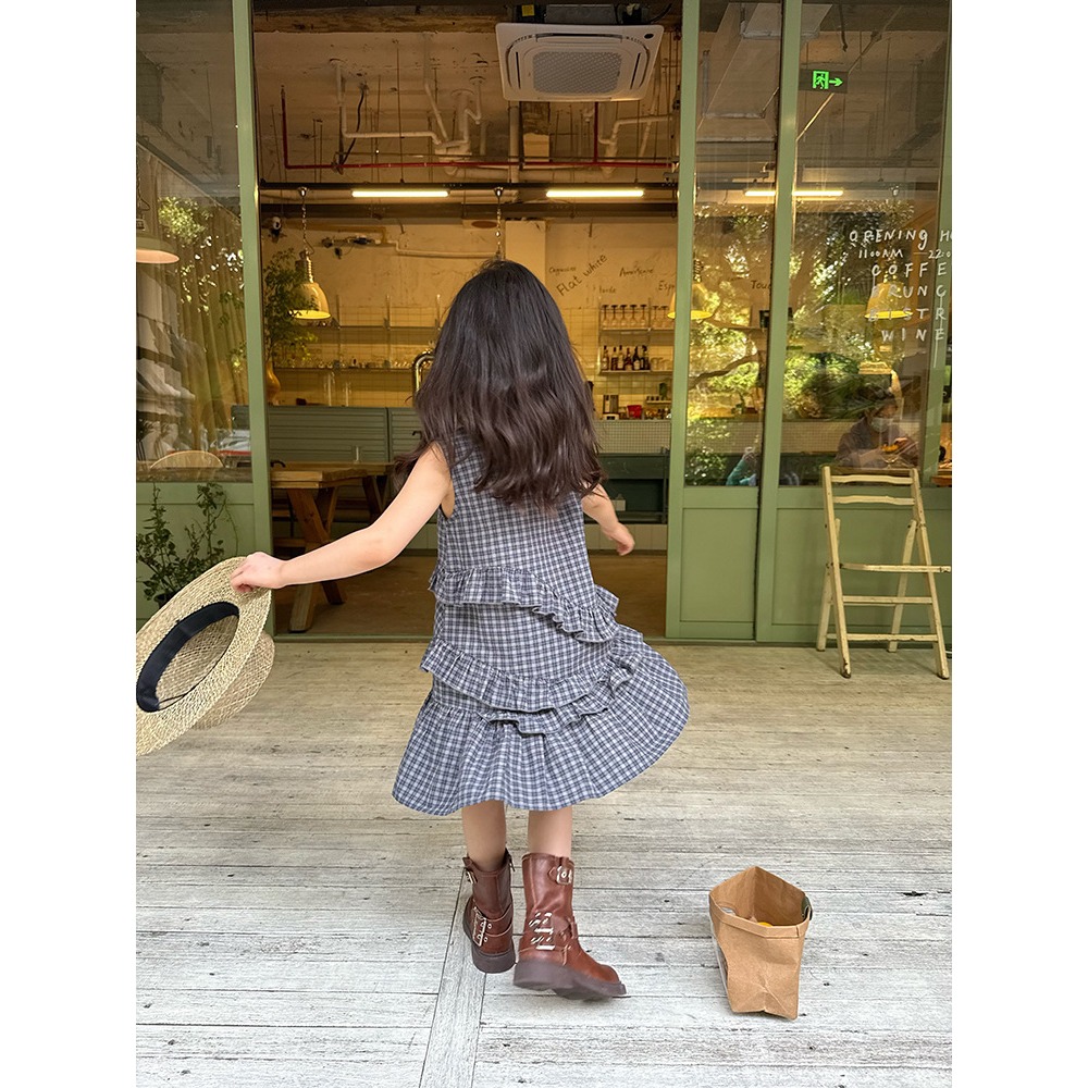 不規則拼接花邊背心裙S505316-細節圖11