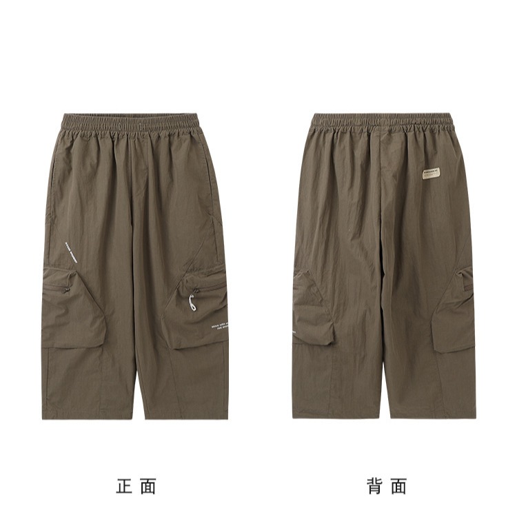 休閒闊腿字母褲S505422-細節圖5