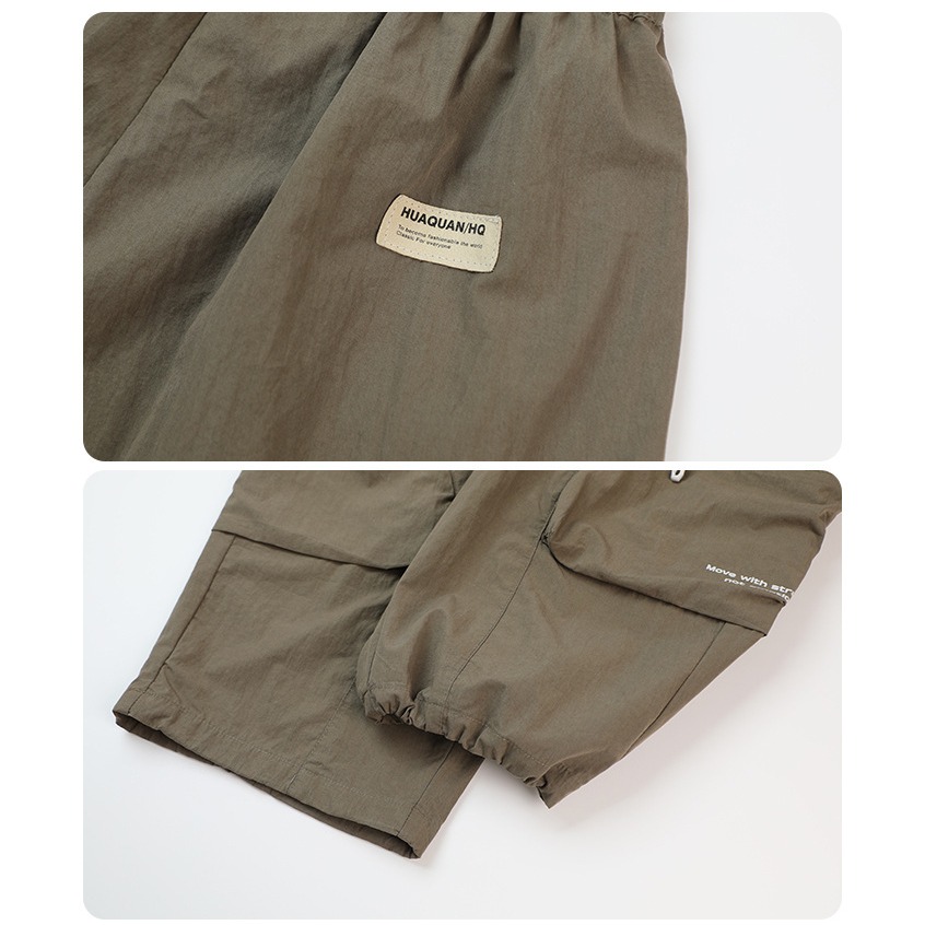 休閒闊腿字母褲S505422-細節圖7