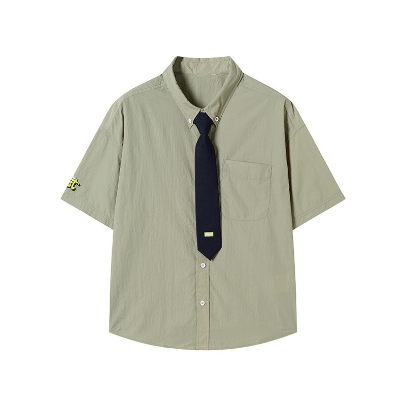 親子-豆綠色襯衫S507204-細節圖4