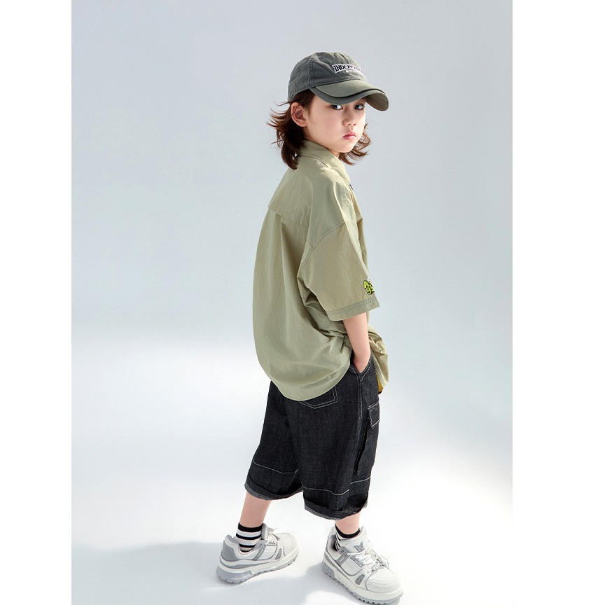 親子-豆綠色襯衫S507204-細節圖9