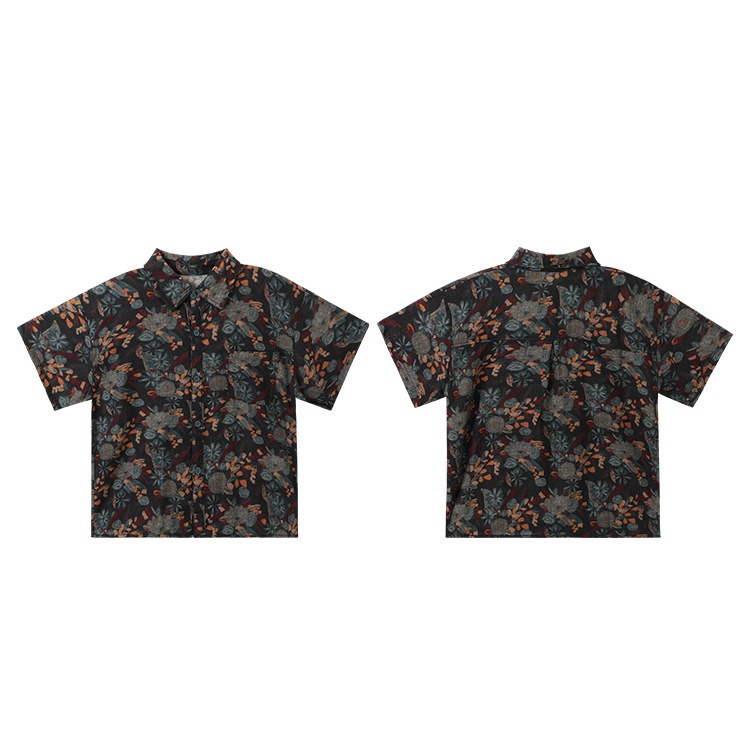 復古風花襯衫S507209-細節圖3