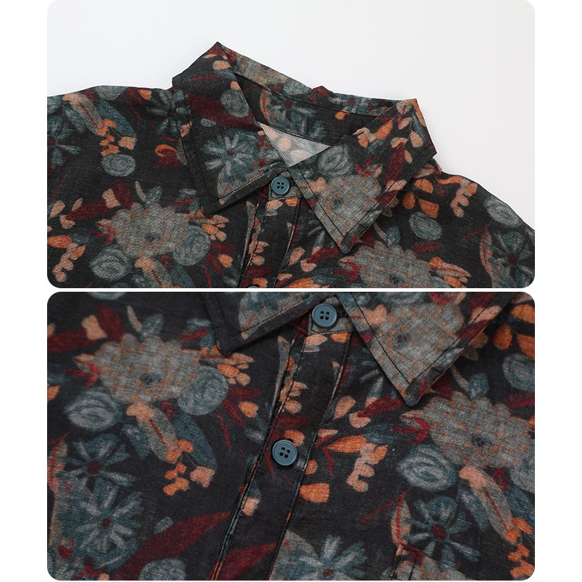 復古風花襯衫S507209-細節圖4