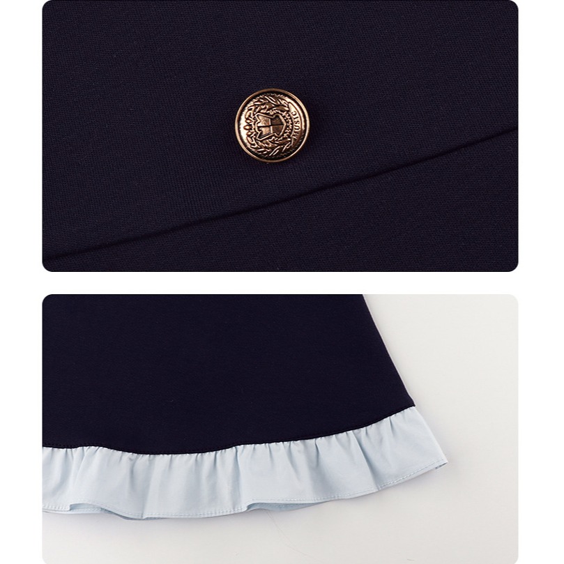 親子-學院風假兩件蝴蝶結連衣裙S507221-細節圖4