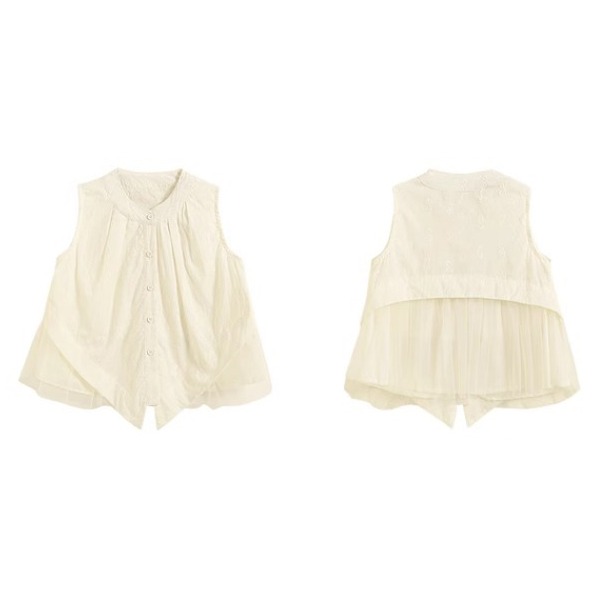 蝴蝶結刺繡上衣S507304-細節圖4