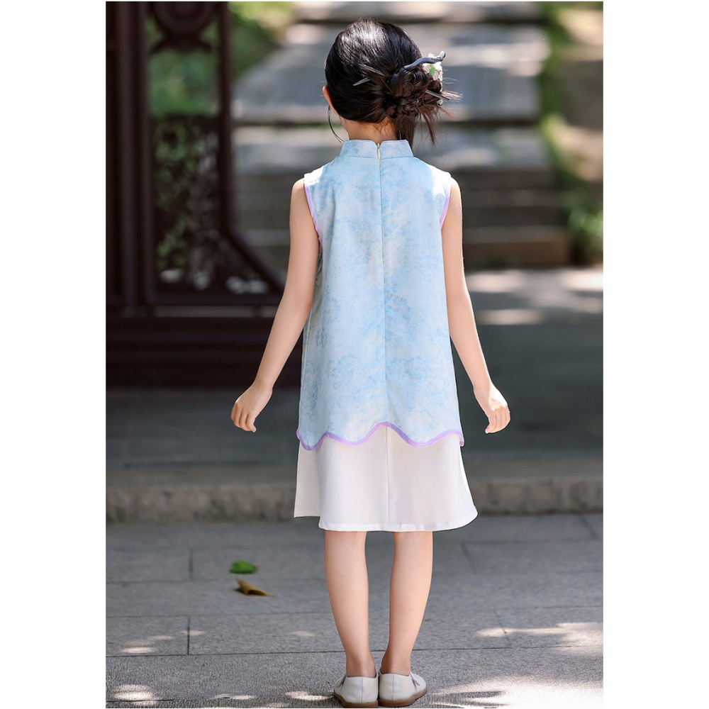 提花改良旗袍連衣裙S507327-細節圖6