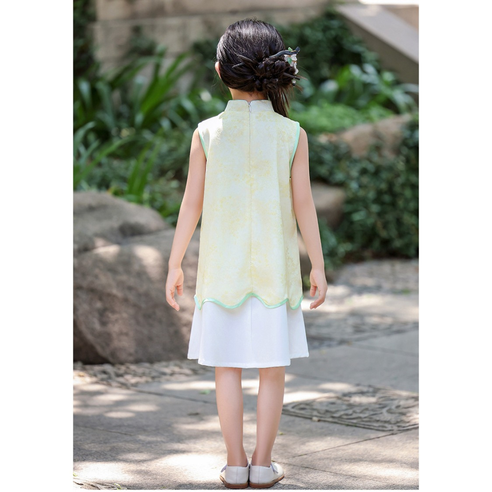 提花改良旗袍連衣裙S507327-細節圖8