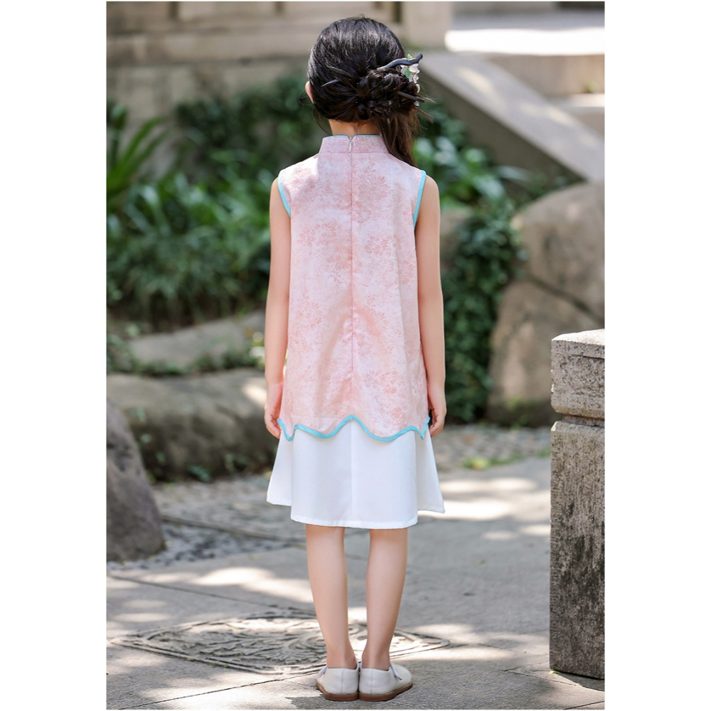 提花改良旗袍連衣裙S507327-細節圖9