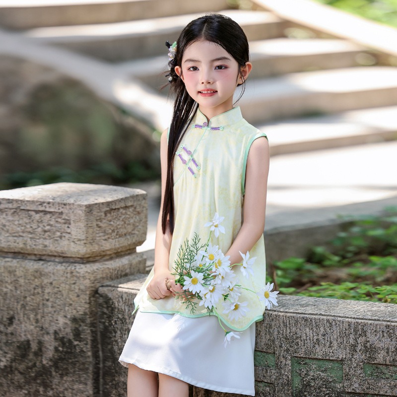 提花改良旗袍連衣裙S507327-細節圖11