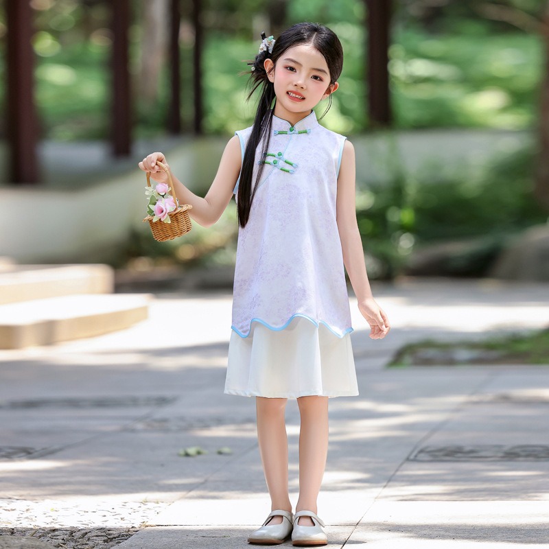 提花改良旗袍連衣裙S507327-規格圖11