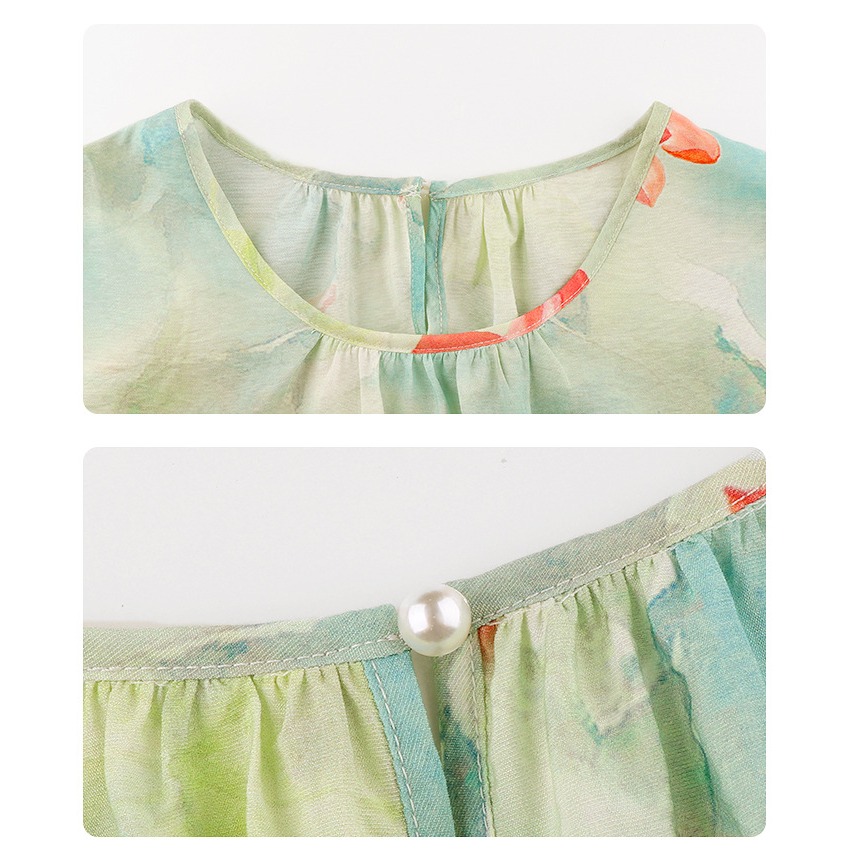 親子-鏤空罩衫碎花連衣裙S507416-細節圖3