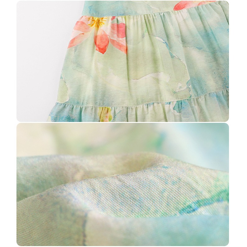 親子-鏤空罩衫碎花連衣裙S507416-細節圖4