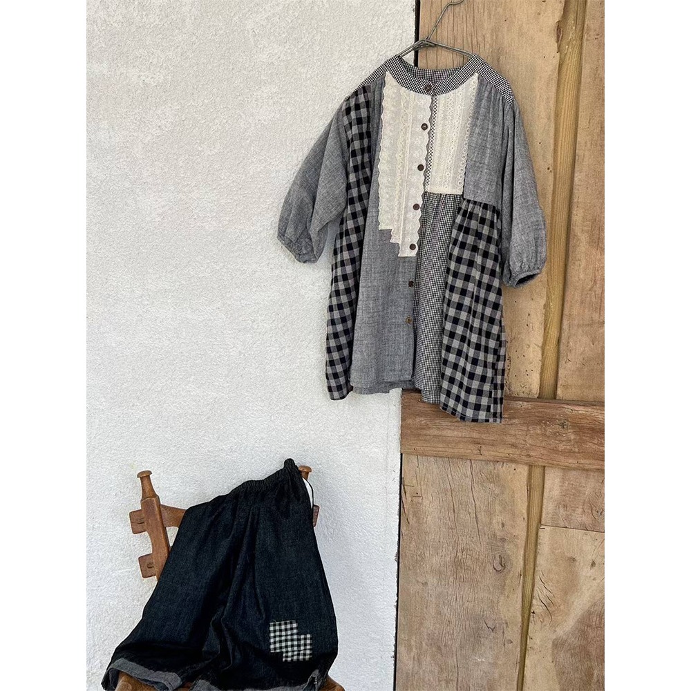 文藝拼接花邊襯衫S508201-細節圖8