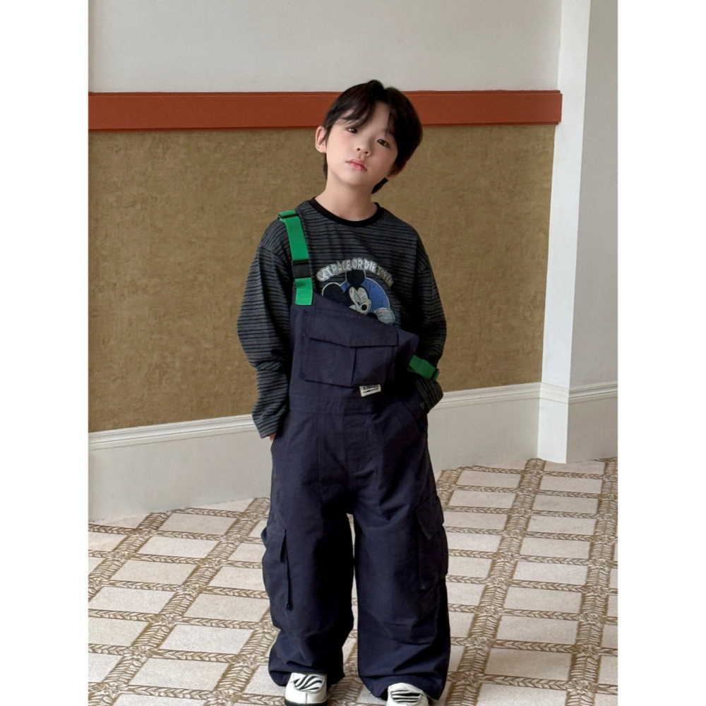 多口袋工裝背帶褲S508214-細節圖2