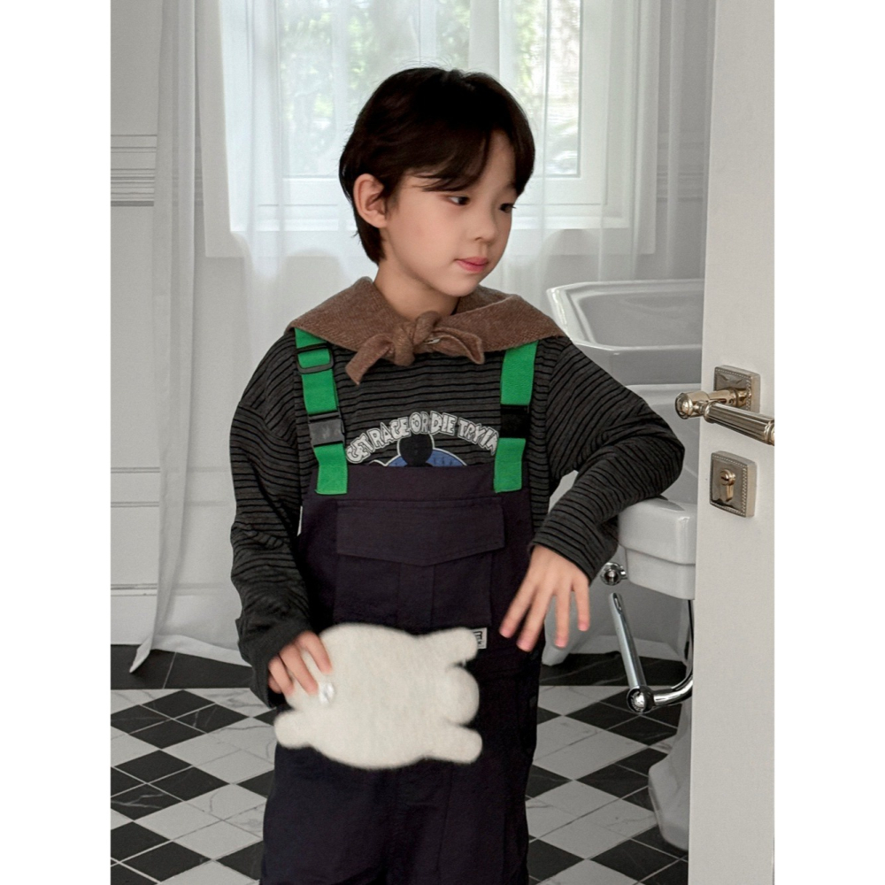 多口袋工裝背帶褲S508214-細節圖3