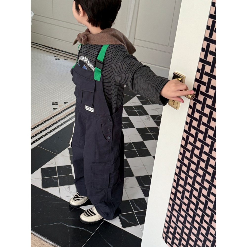 多口袋工裝背帶褲S508214-細節圖4