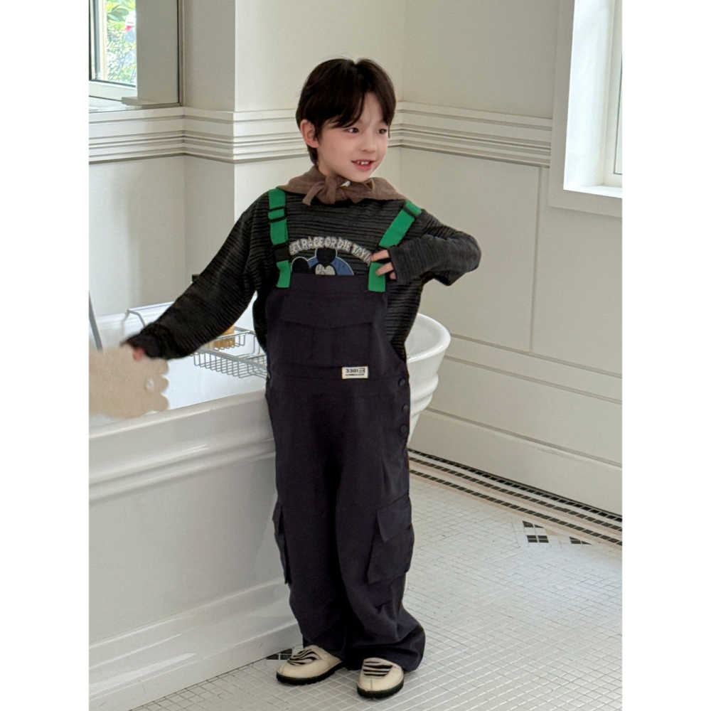 多口袋工裝背帶褲S508214-細節圖8