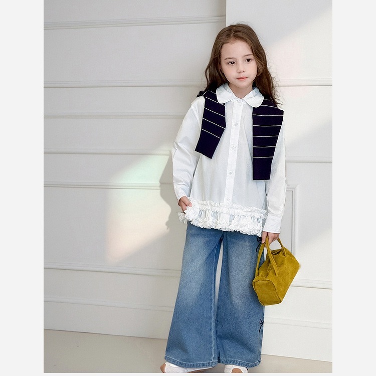 親子-花邊白襯衫S508229-細節圖7