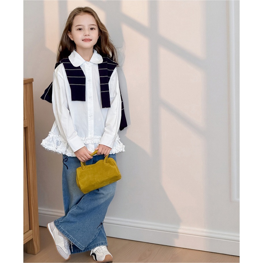 親子-花邊白襯衫S508229-細節圖9