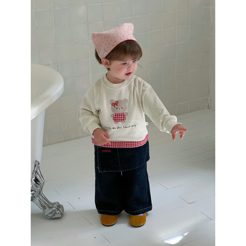 紅格上衣/屁簾牛仔褲S508301-細節圖2