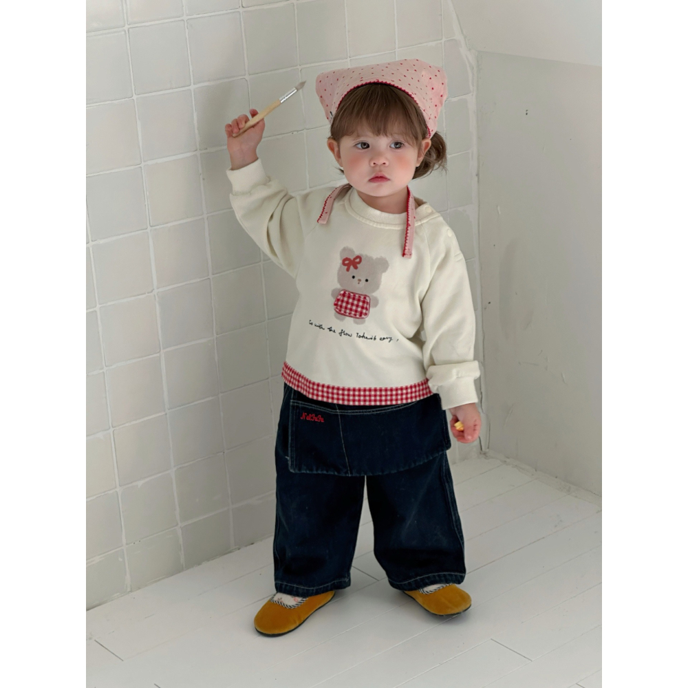 紅格上衣/屁簾牛仔褲S508301-細節圖3