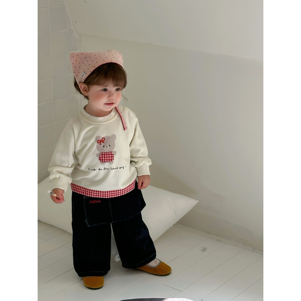 紅格上衣/屁簾牛仔褲S508301-細節圖4