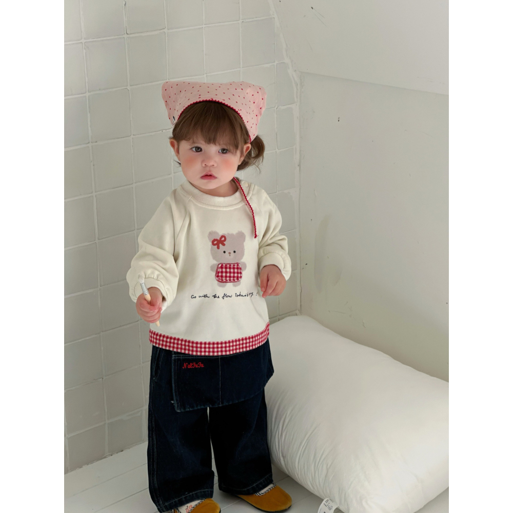 紅格上衣/屁簾牛仔褲S508301-細節圖7