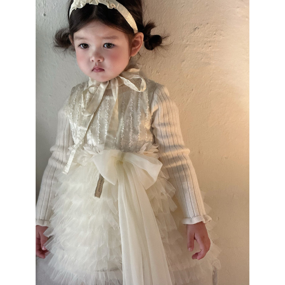 花邊蝴蝶結紗裙S508303-細節圖2