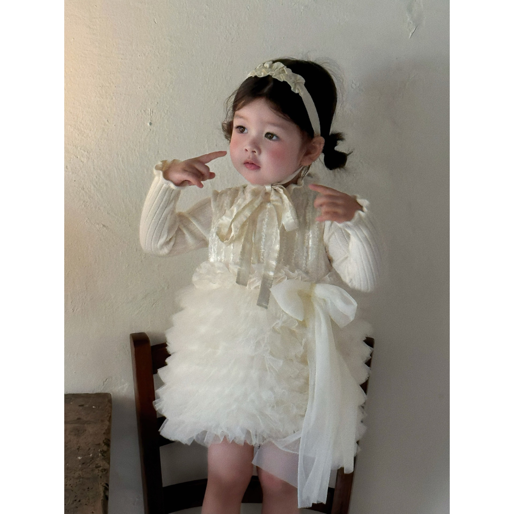 花邊蝴蝶結紗裙S508303-細節圖4