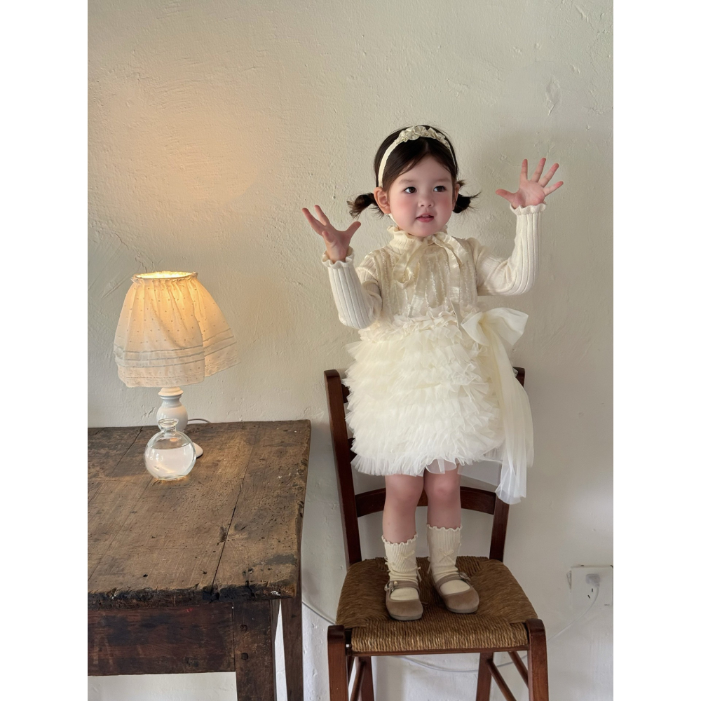 花邊蝴蝶結紗裙S508303-細節圖5