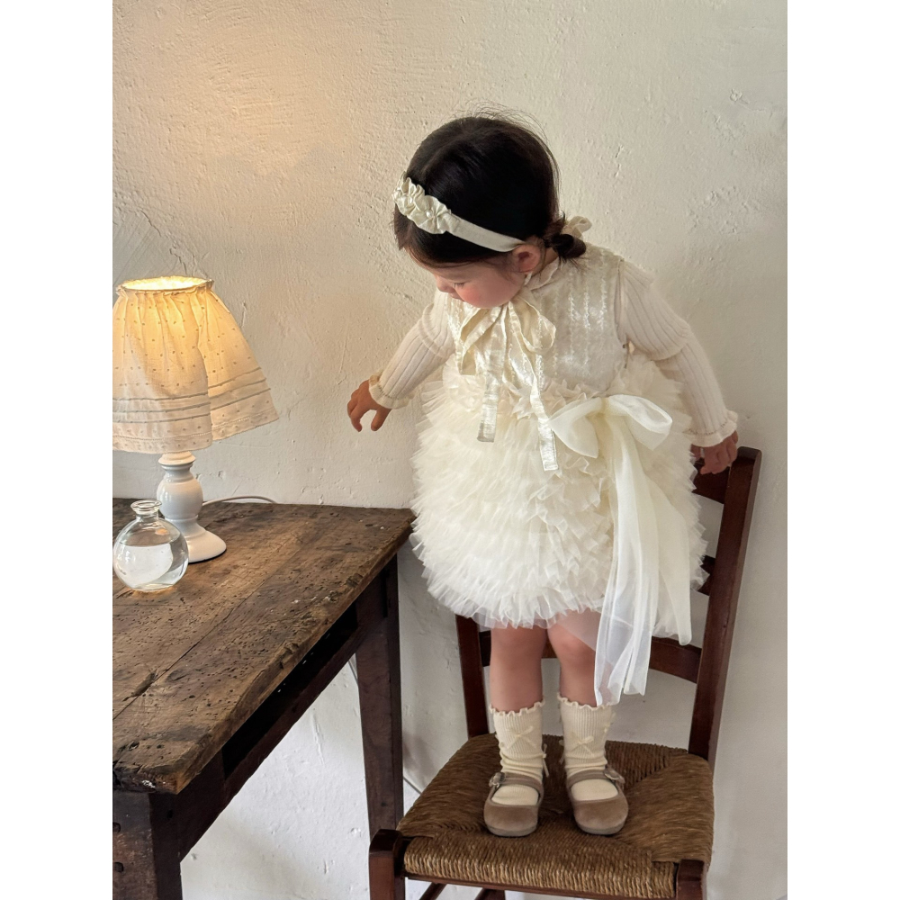 花邊蝴蝶結紗裙S508303-細節圖6