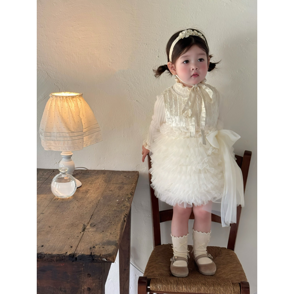 花邊蝴蝶結紗裙S508303-細節圖11