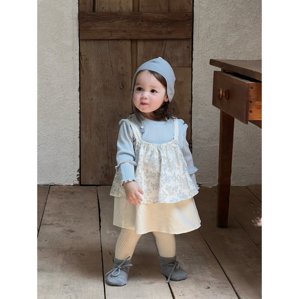 碎花拼接吊帶連衣裙套裝S508304-細節圖5