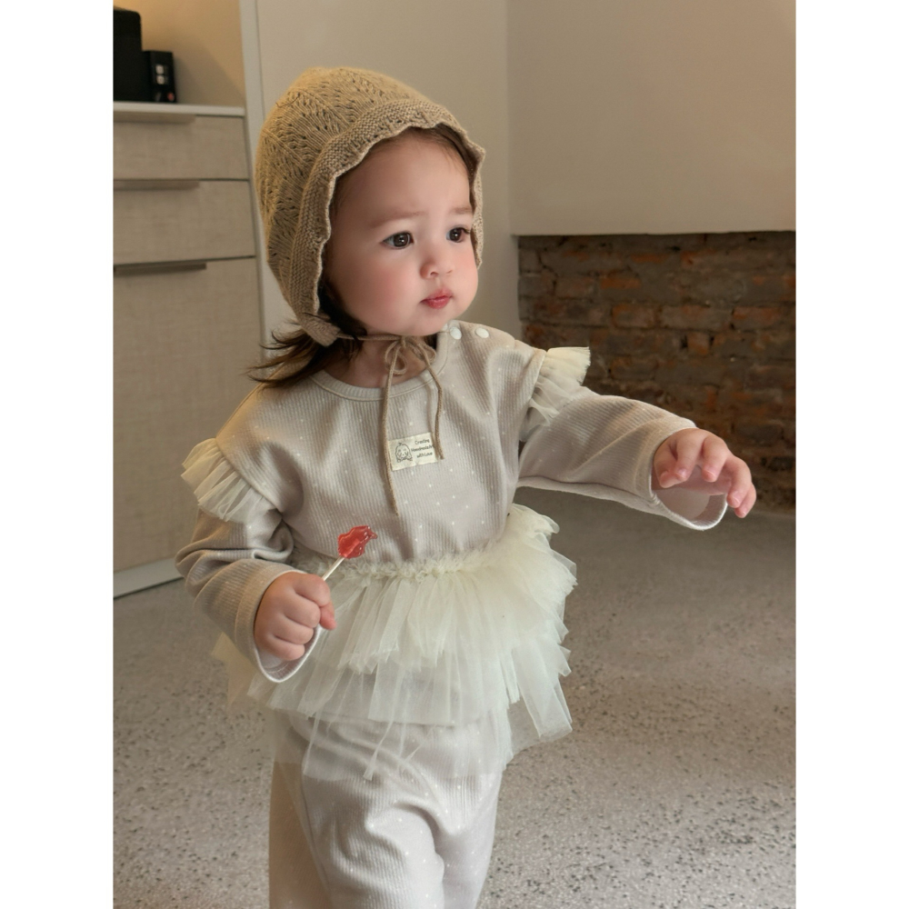 網紗假兩件上衣套裝S508308-細節圖6