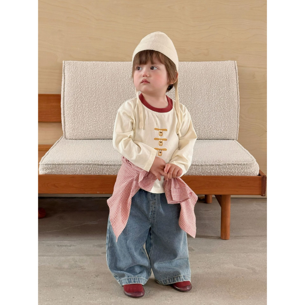 可愛印花撞色上衣S508316-細節圖2