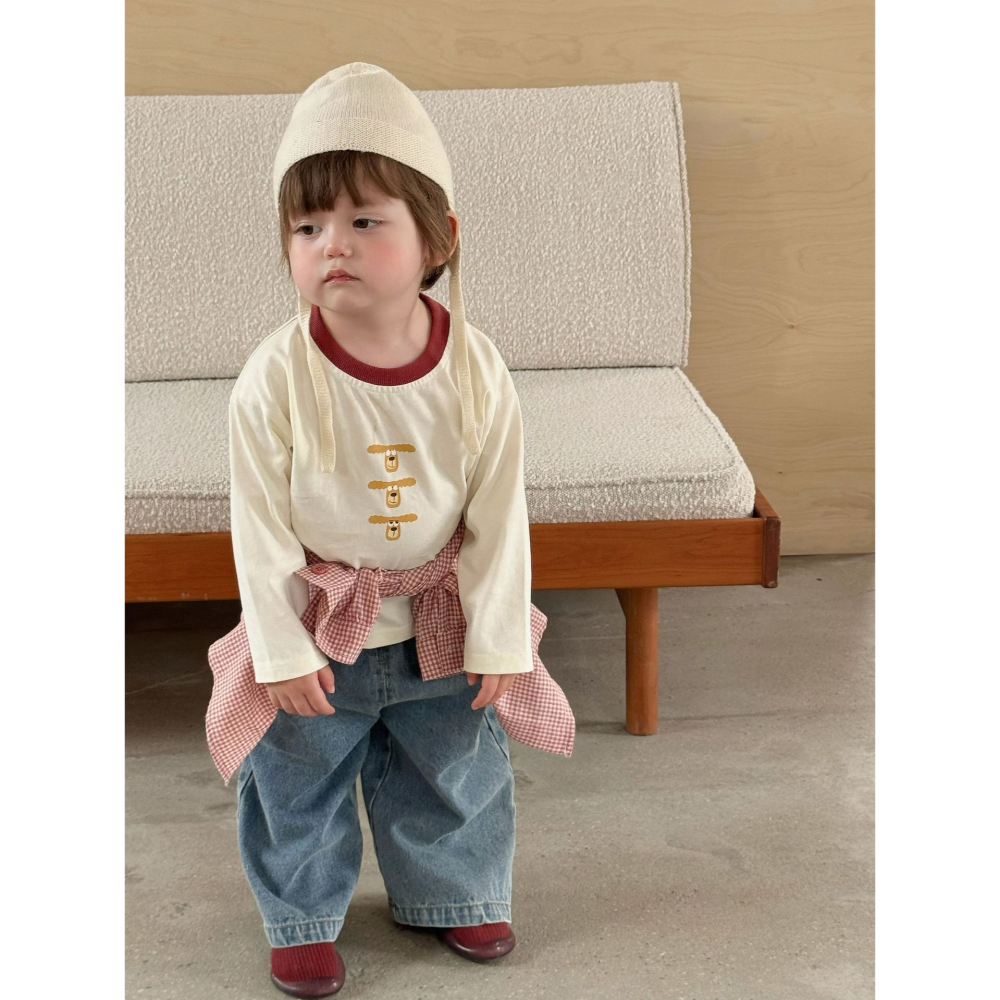 可愛印花撞色上衣S508316-細節圖4