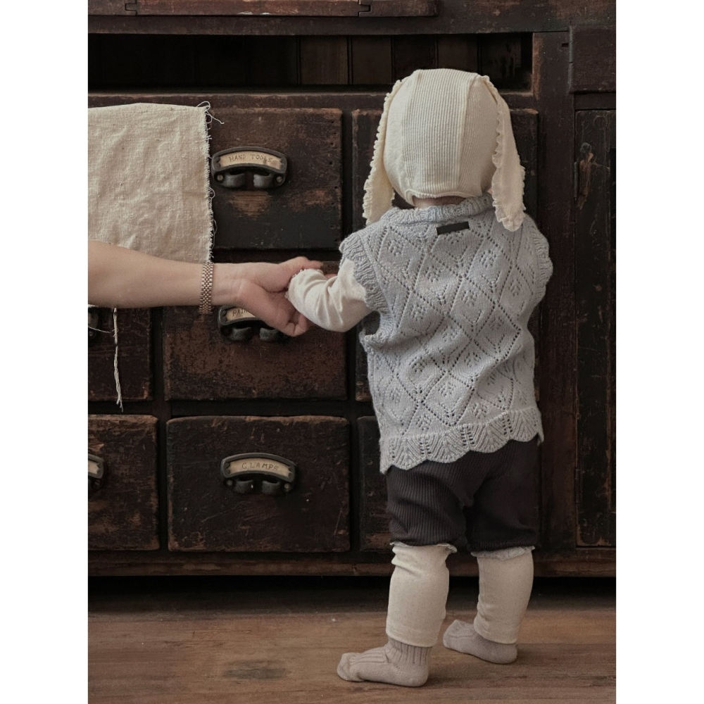 菱格鏤空勾花毛衣背心S508320-細節圖3